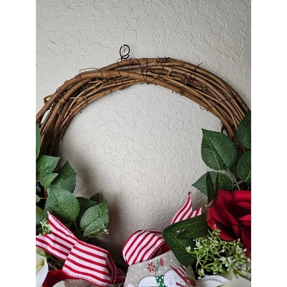 Christmas Snowman Wreath, Snowman Wreath, Winter Wreath, Christmas Wreath